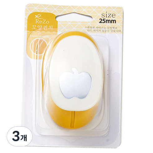 포코스 모양펀치 R-25, 사과, 3개