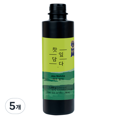 스위트컵 찻잎담다 제주 말차, 1200g, 5개