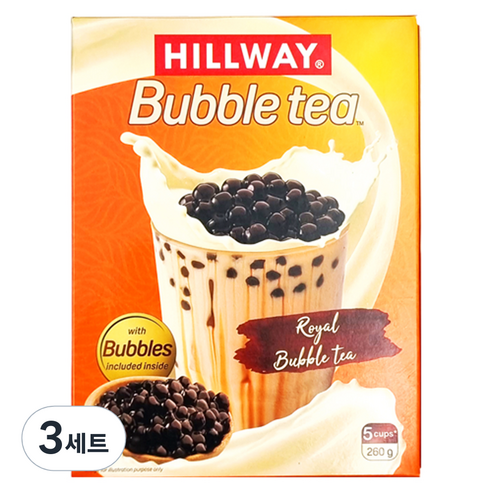 힐웨이 로얄 버블티 고형차 22g x 5p + 버블 30g x 5p 세트, 3세트