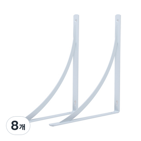 E.T.SHOP 반달선반대, 화이트, 8개