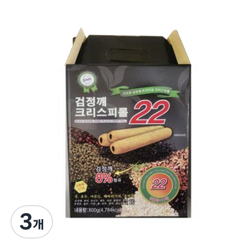 non gmo 검정깨 크리스피롤22 선물세트, 800g, 3개