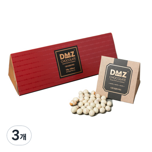 DMZ 파주 장단콩 삼각 백태 초콜릿, 3개, 120g