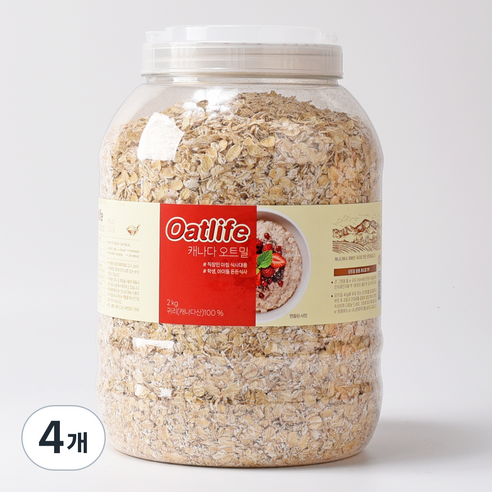 오트라이프 캐나다 오트밀, 2kg, 4개