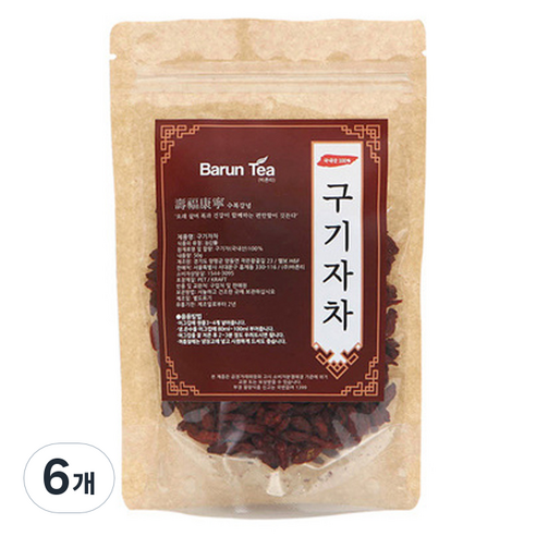 바른티 국내산 구기자차, 50g, 6개