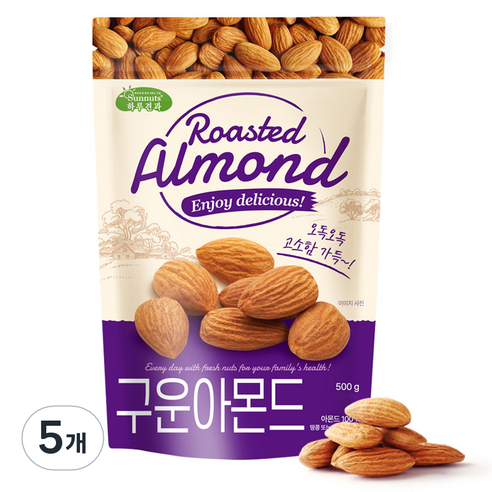 하루견과 구운아몬드, 500g, 5개