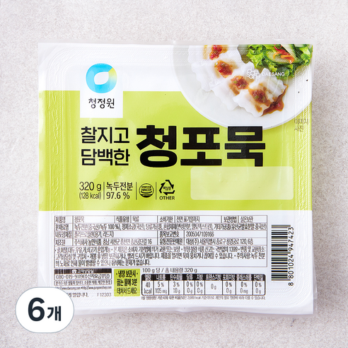 청정원 청포묵, 320g, 1개입, 6개