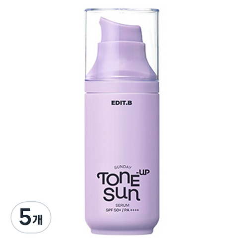 에딧비 선데이 톤업 선 세럼 SPF50 PA++++, 5개, 55ml