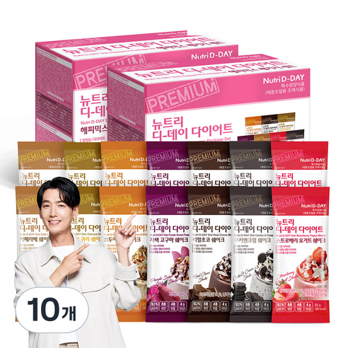 뉴트리디데이 다이어트 쉐이크 해피믹스, 350g, 10개