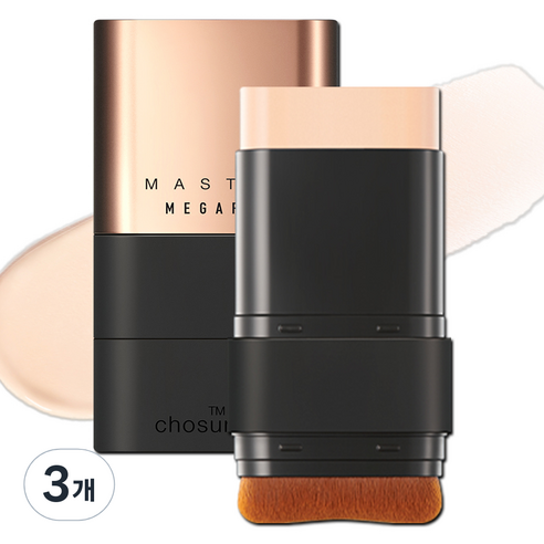 조성아TM 메가 핏 스틱 파운데이션 마스터 SPF50+ PA++++ 16g, 00C 페어, 3개