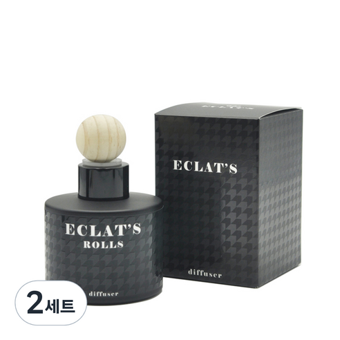 에클라스 프리미엄 블랙 방향제 100ml + 우드볼 세트, 아르페쥬 우드볼, 2개