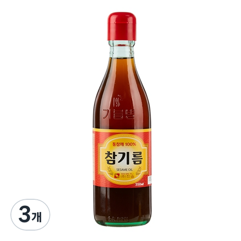 진솔촌 통참깨 100% 참기름 골드, 350ml, 3개