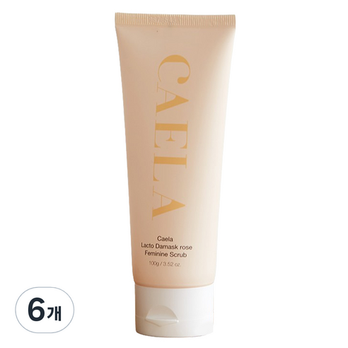 카엘라 락토 다마스크로즈 페미닌 스크럽, 6개, 100g