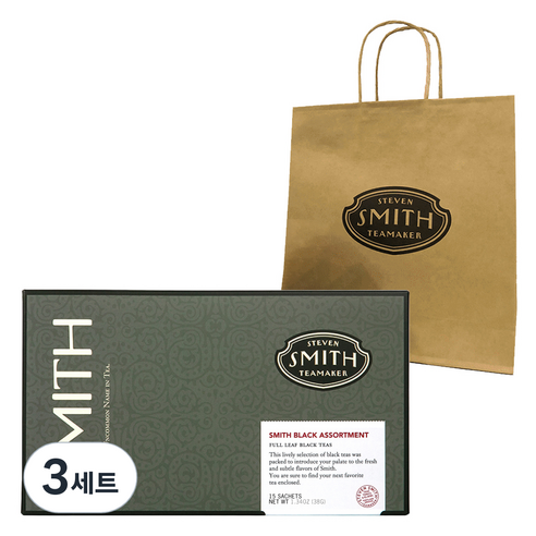 스티븐스미스티메이커 스미스 블랙 오소트먼트 15p, 브리티시 브런치 2.8g x 5p + 블랙 라벤더 2.5 x 5p + 로드 버가모트 2.3g x 5p, 3세트