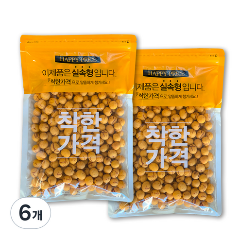 우농 꼬마 오징어 땅콩, 400g, 6개