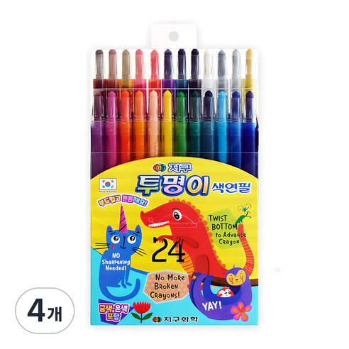 지구화학 투명이 색연필, 24색, 4개