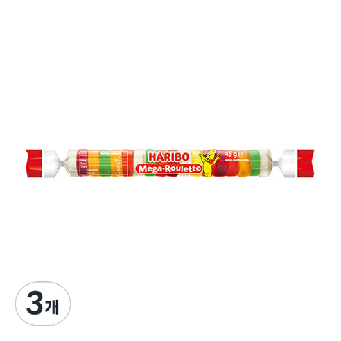 하리보 메가룰렛 젤리, 45g, 3개