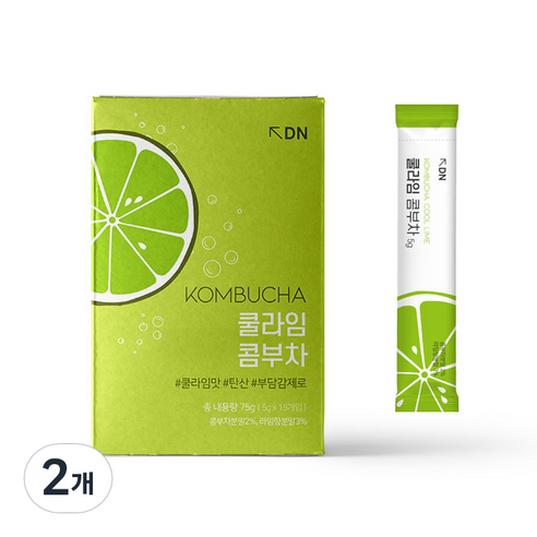 디엔 콤부차 쿨라임, 5g, 2개, 15개입, 2개