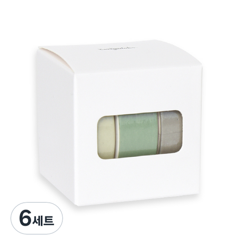 왈가닥스 아르떼 마스킹테이프 3종 세트 47 x 15 x 10 mm, Edelweiss, 6세트