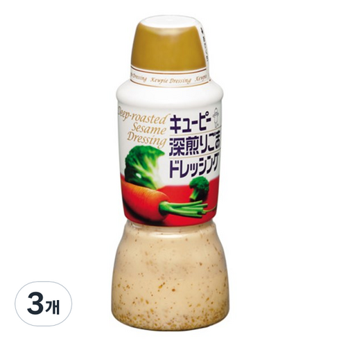 큐피 참깨드레싱, 380ml, 3개