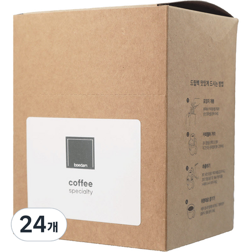 보에담 시그니처 프리미엄 블렌드 드립백 원두 커피 산뜻한맛, 12g, 24개