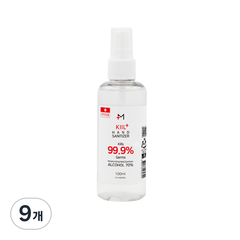 엠메이데이 엠킬플러스 손소독제, 9개, 100ml