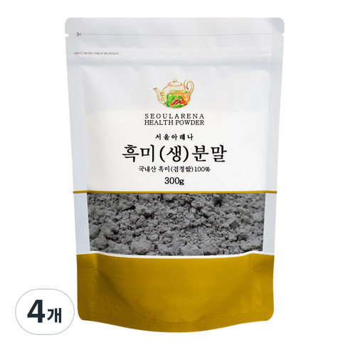 서울아레나 흑미 생 분말 국내산, 4개, 300g