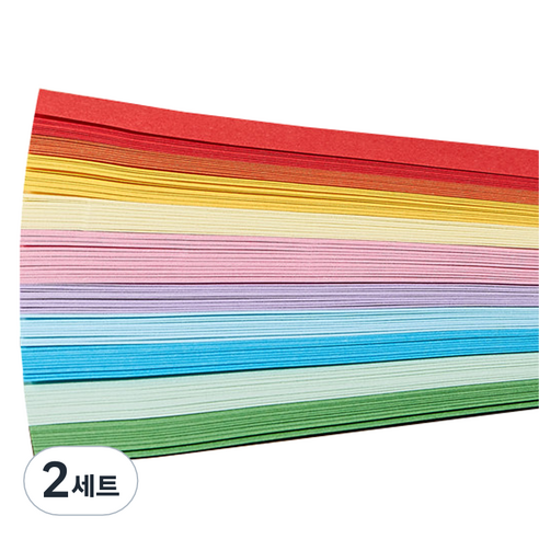 미소로운 이벤트 양면 별 종이접기 멀티페이퍼 컬러 컬러믹스 90p 세트, 2세트, 10색