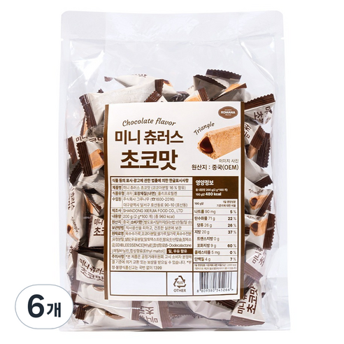 로마나 미니 츄러스 초코맛, 6개, 200g