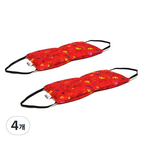아이러브허브 허브 눈 찜질팩 아이마스크 레드, 4개, 1개입