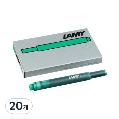 LAMY 만년필용 잉크 카트리지, 그린, 20개