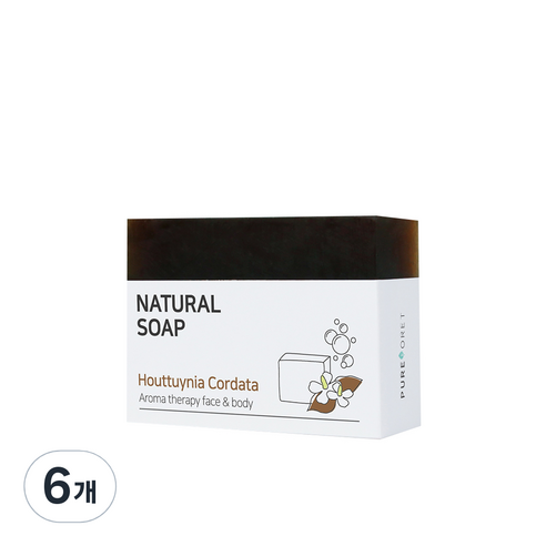 퓨어포레 피부진정 N 어성초비누, 90g, 6개