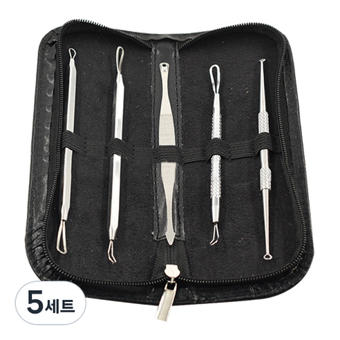 블랙헤드 압출기 5종 + 파우치, 혼합색상, 5세트