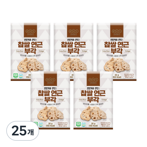 오희숙전통부각 찹쌀 연근 부각, 30g, 25개