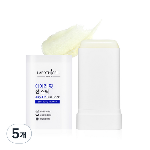 라포티셀 에어리 핏 썬 스틱 SPF50+ PA++++, 18.5g, 5개