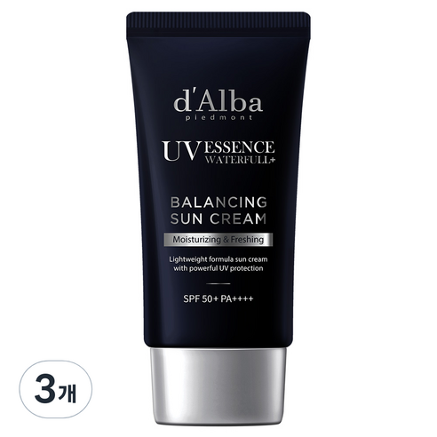 달바 워터풀 밸런싱 선크림 SPF50+ PA++++, 50ml, 3개