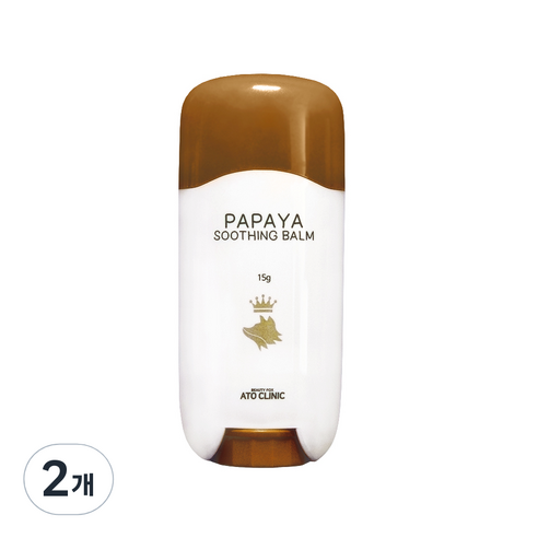 뷰티여우 아토클리닉 파파야 스틱 유아 수딩밤, 15g, 2개