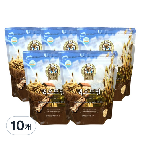 네츄어스베스트푸드 미스터론 귀리이야기 퀵오트밀, 500g, 10개