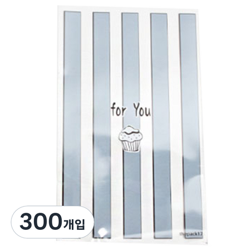 피크닉하우스 블랙스트라이프 포장봉투, 혼합 색상, 300개입