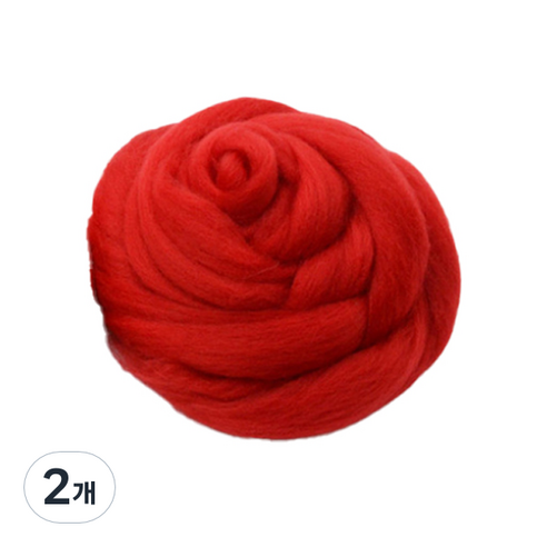 위빙 / 마크라메 재료 펠트실 50g, 35 딥레드, 2개