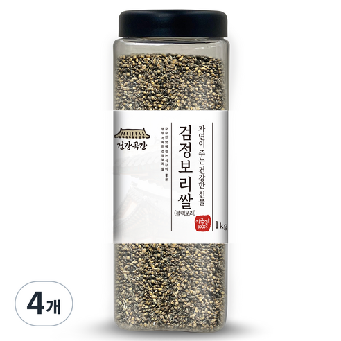 건강곡간 미국산 검정보리쌀, 1kg, 4개
