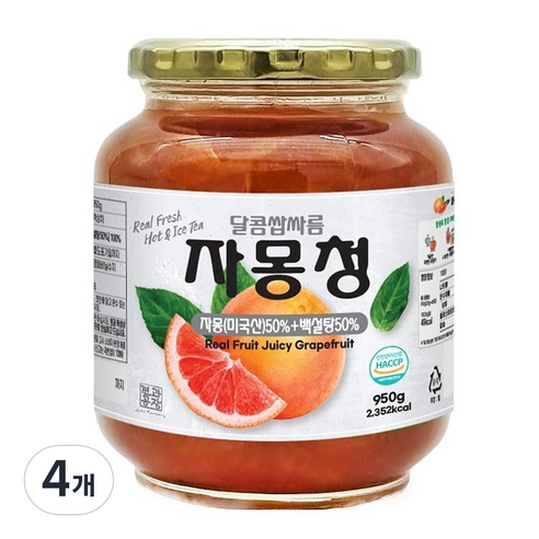 견과공장 자몽청, 950g, 1개입, 4개