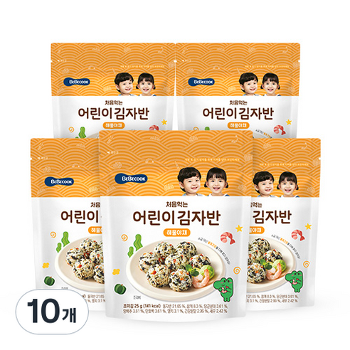 베베쿡 처음먹는 어린이 김자반 25g, 10개, 해물야채