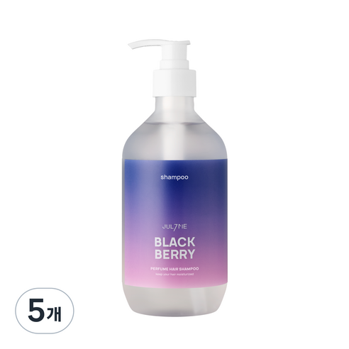 줄라이미 퍼퓸 헤어 탈모 완화 기능성 샴푸 블랙베리, 500ml, 5개