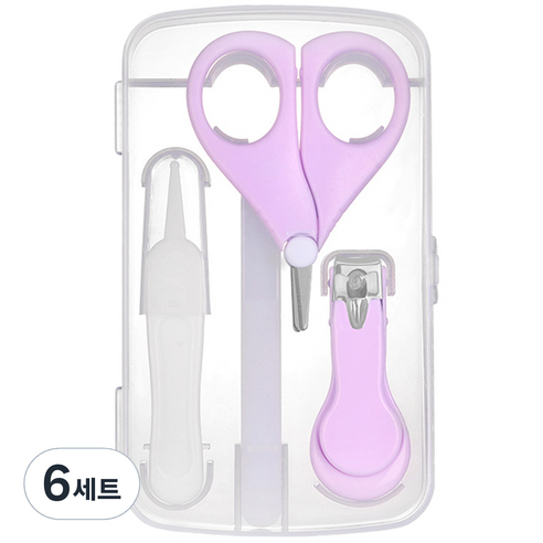 니드잇템 유아용 멀티 손톱깍이 4종 세트, 6세트, 퍼플