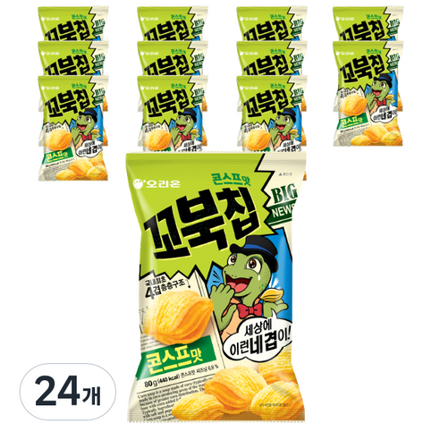 오리온 꼬북칩 콘스프맛, 80g, 24개