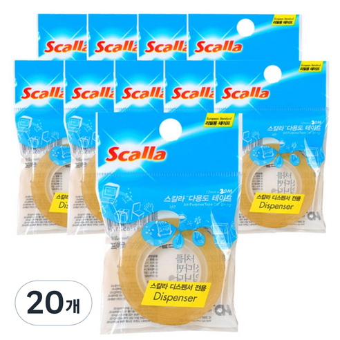 Scalla 골드테이프 리필 G1230R, 혼합색상, 20개