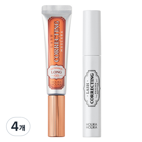 홀리카홀리카 래쉬 코렉팅 마스카라 EX 9ml, 03 롱 익스텐션, 4개
