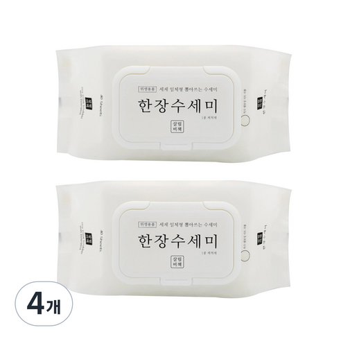 살림비책 일회용 뽑아쓰는 세제일체형 한장수세미 40p, 4개