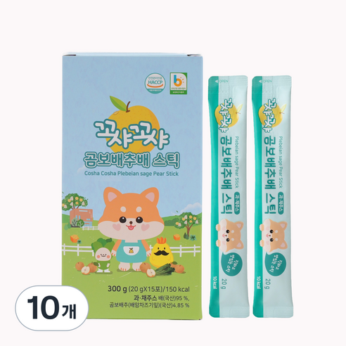 꼬샤꼬샤 곰보배추배 스틱 20g x 15p, 300g, 10개