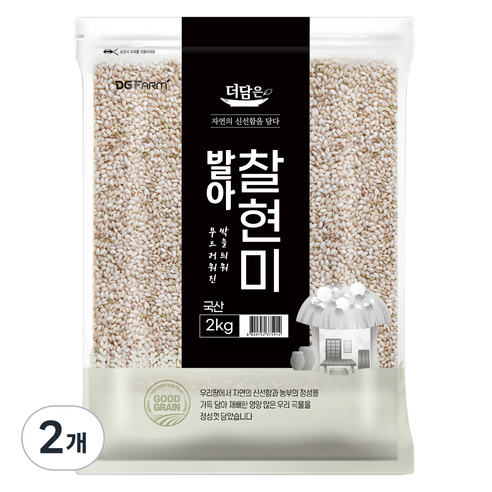 더담은 발아찰현미, 2kg, 2개